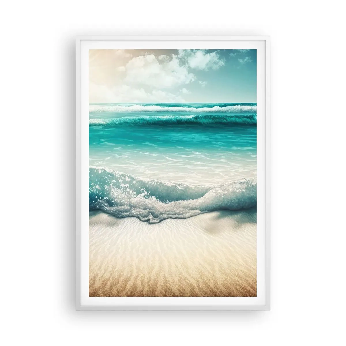 Poster in einem weißen Rahmen - Frieden des Ozeans - 70x100 cm