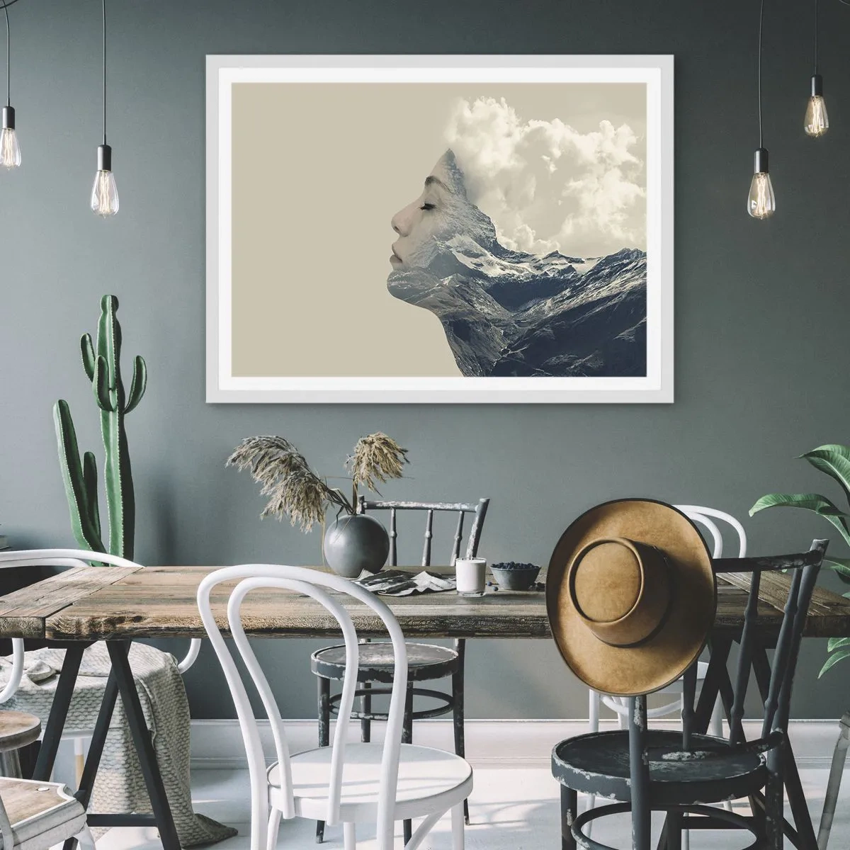 Poster in einem weißen Rahmen - Die Schönheit der Elemente der Natur - 70x50 cm