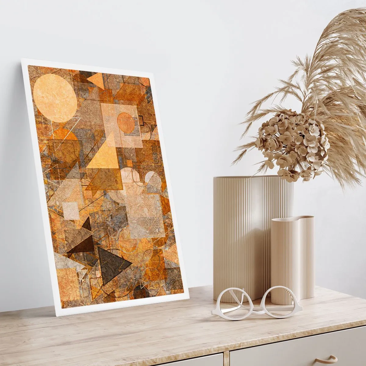 Poster - Eine kubistische Studie aus Bronze - 40x50 cm