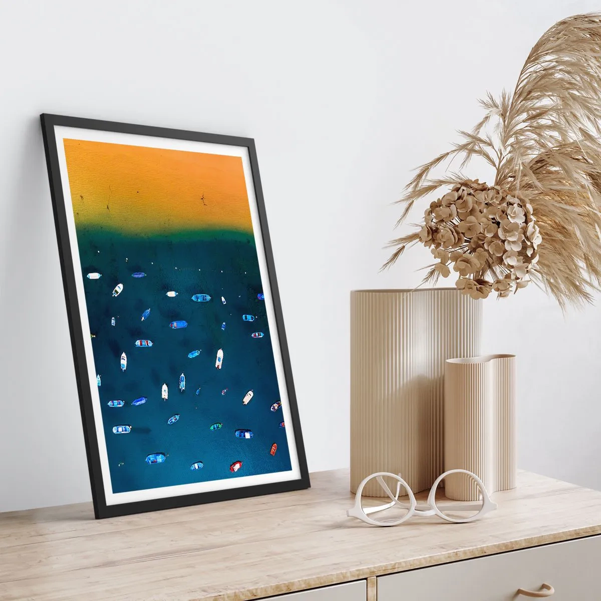 Poster in einem schwarzem Rahmen - Feiertagsspiel - 30x40 cm