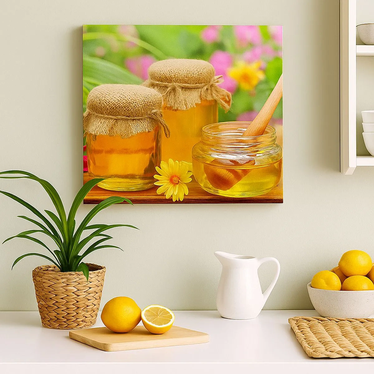 Bild auf Leinwand - Leinwandbild - Süß und blumig - 30x30 cm