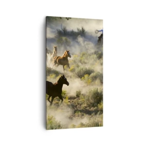 Bild auf Leinwand - Leinwandbild - Rivalität – Freiheit oder männliche Stärke? - 45x80 cm