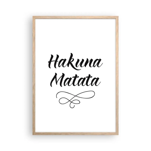 Poster in einem Rahmen aus heller Eiche - Bester Ratschlag - 50x70 cm