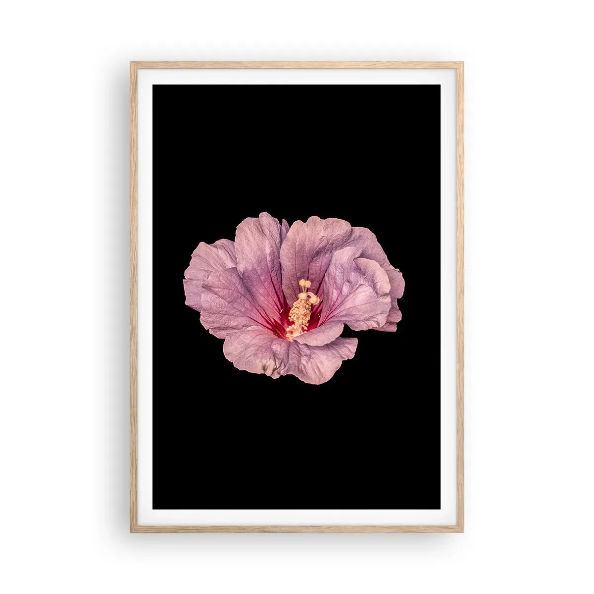 Poster in einem Rahmen aus heller Eiche - Direkt ins Herz - 70x100 cm