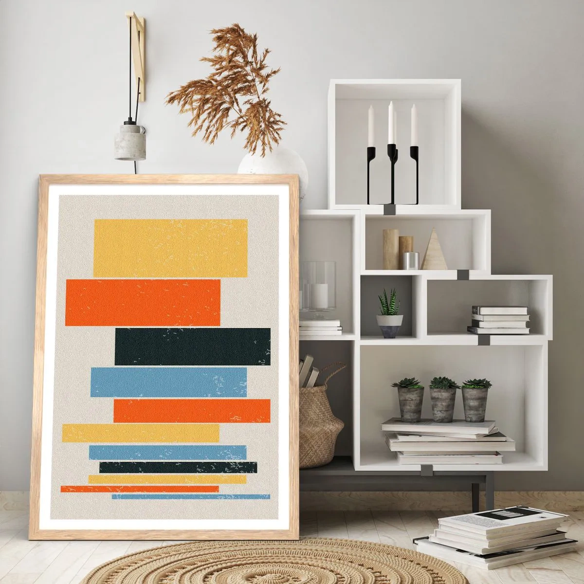 Poster in einem Rahmen aus heller Eiche - Musiknotation - 30x40 cm