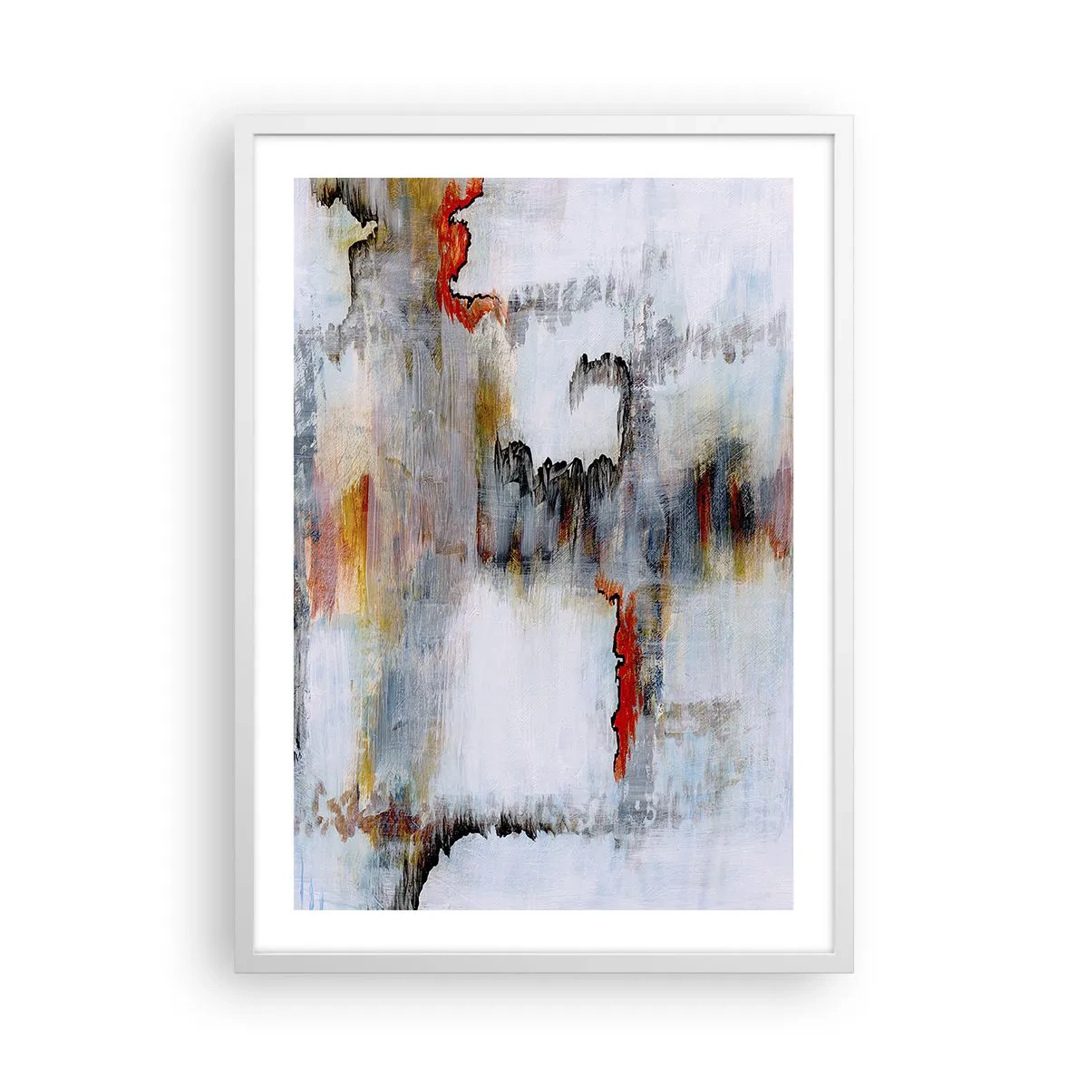 Poster in einem weißen Rahmen - Ein Stock auf dem Wasser - 50x70 cm