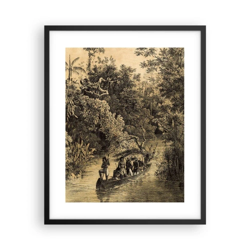 Poster in einem schwarzem Rahmen - Expedition zur Quelle - 40x50 cm