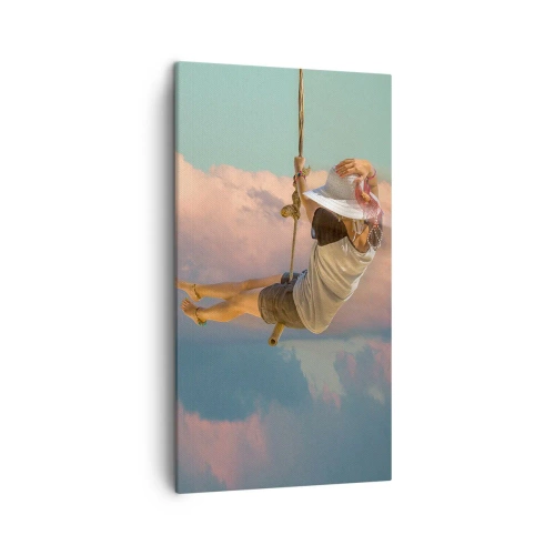Bild auf Leinwand - Leinwandbild - Spaß in den Wolken - 45x80 cm