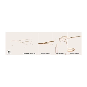 Fototapeten Muster Selbstklebend Deluxe Sticker - Die Form des Verlangens - Abstraktion, Grafik, Stück - 100x30 cm