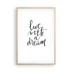 Poster in einem Rahmen aus heller Eiche - Na sicher - 61x91 cm