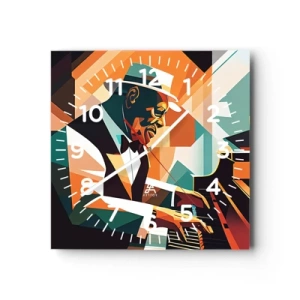 Wanduhr - Glasuhr - Alles vom Jazz - 40x40 cm