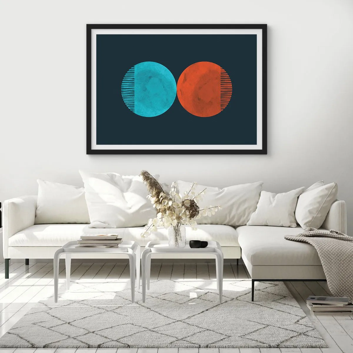 Poster in einem schwarzem Rahmen - Nur Geometrie? - 40x30 cm