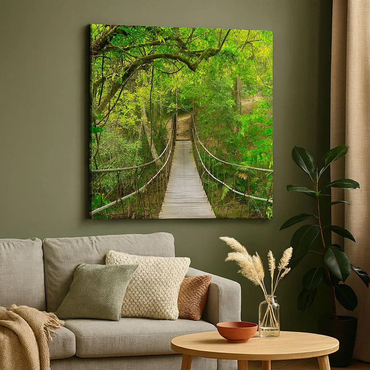 Bild auf Leinwand - Leinwandbild - Denn im Garten gibt es eine Schlingpflanze - 30x30 cm