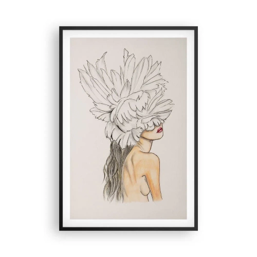 Poster in einem schwarzem Rahmen - Gekrönte Schönheit - 61x91 cm