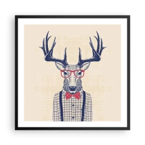 Poster in einem schwarzem Rahmen - Eine lustige Extravaganz - 60x60 cm