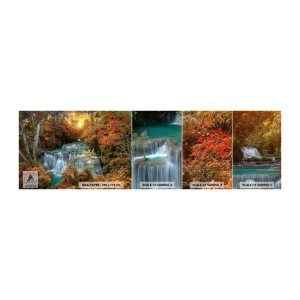 Fototapeten Muster Selbstklebend Deluxe Sticker - Versteckter Schatz des Waldes - Landschaft, Wasserfall, Wald - 100x30 cm