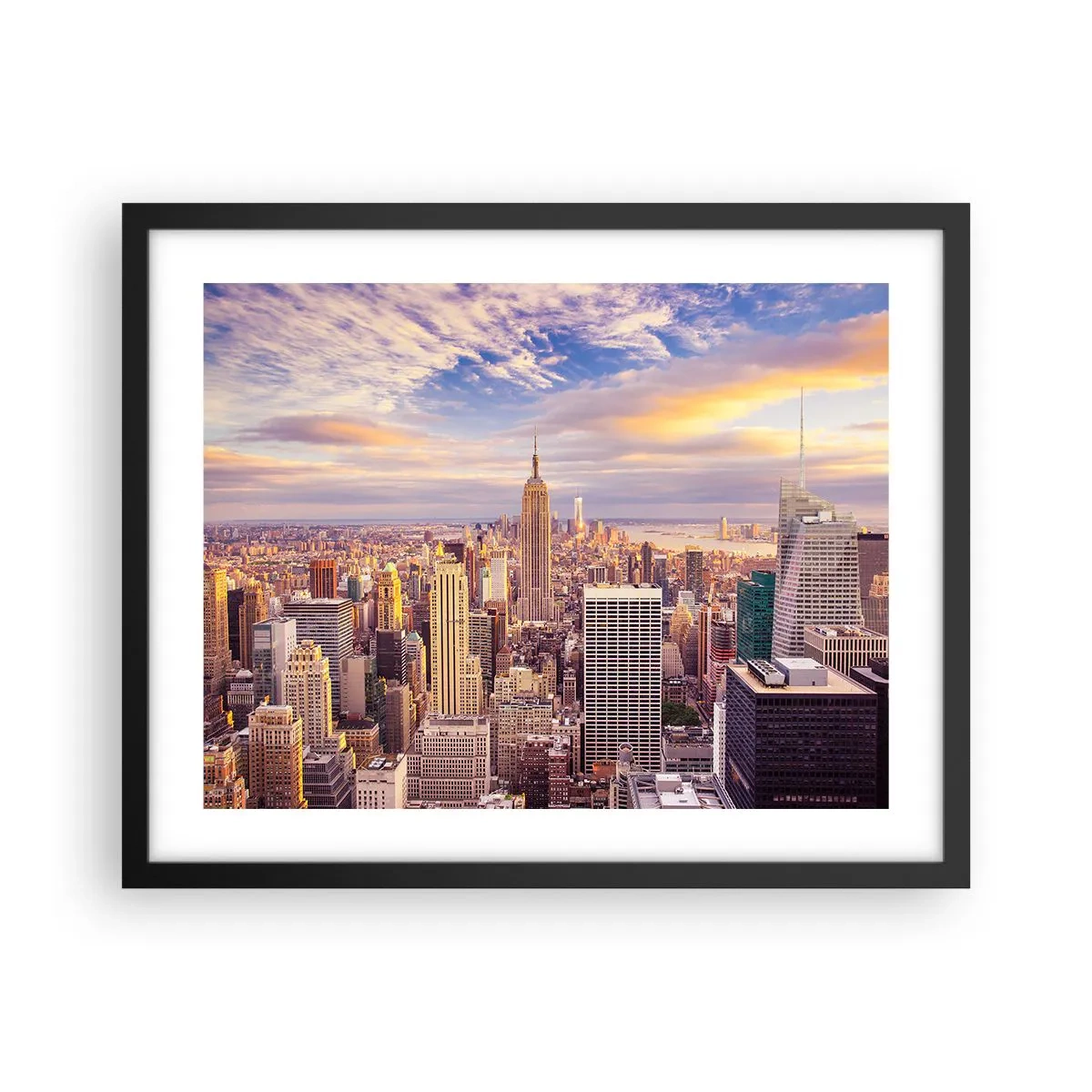 Poster in einem schwarzem Rahmen - Nur nach den Wolken greifen - 50x40 cm