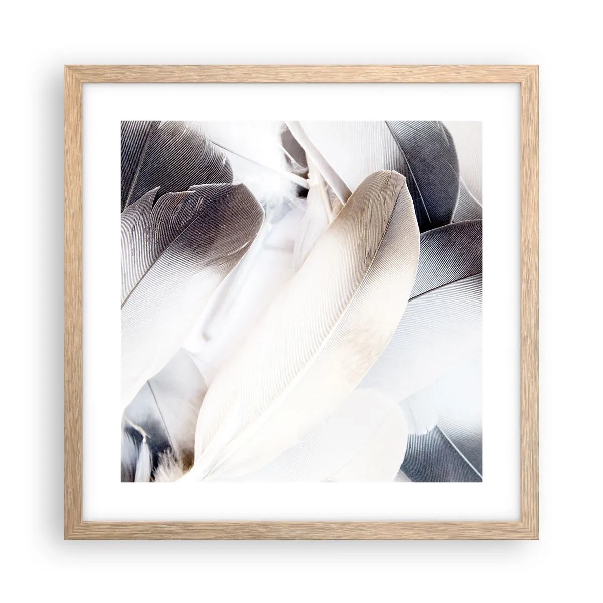 Poster in einem Rahmen aus heller Eiche - Fast engelhaft - 40x40 cm