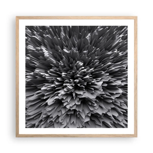 Poster in einem Rahmen aus heller Eiche - Härter kann es nicht werden - 60x60 cm