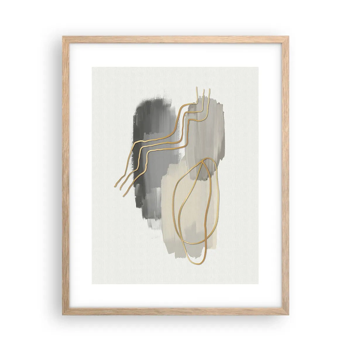 Poster in einem Rahmen aus heller Eiche - Dauer und Bewegung - 40x50 cm