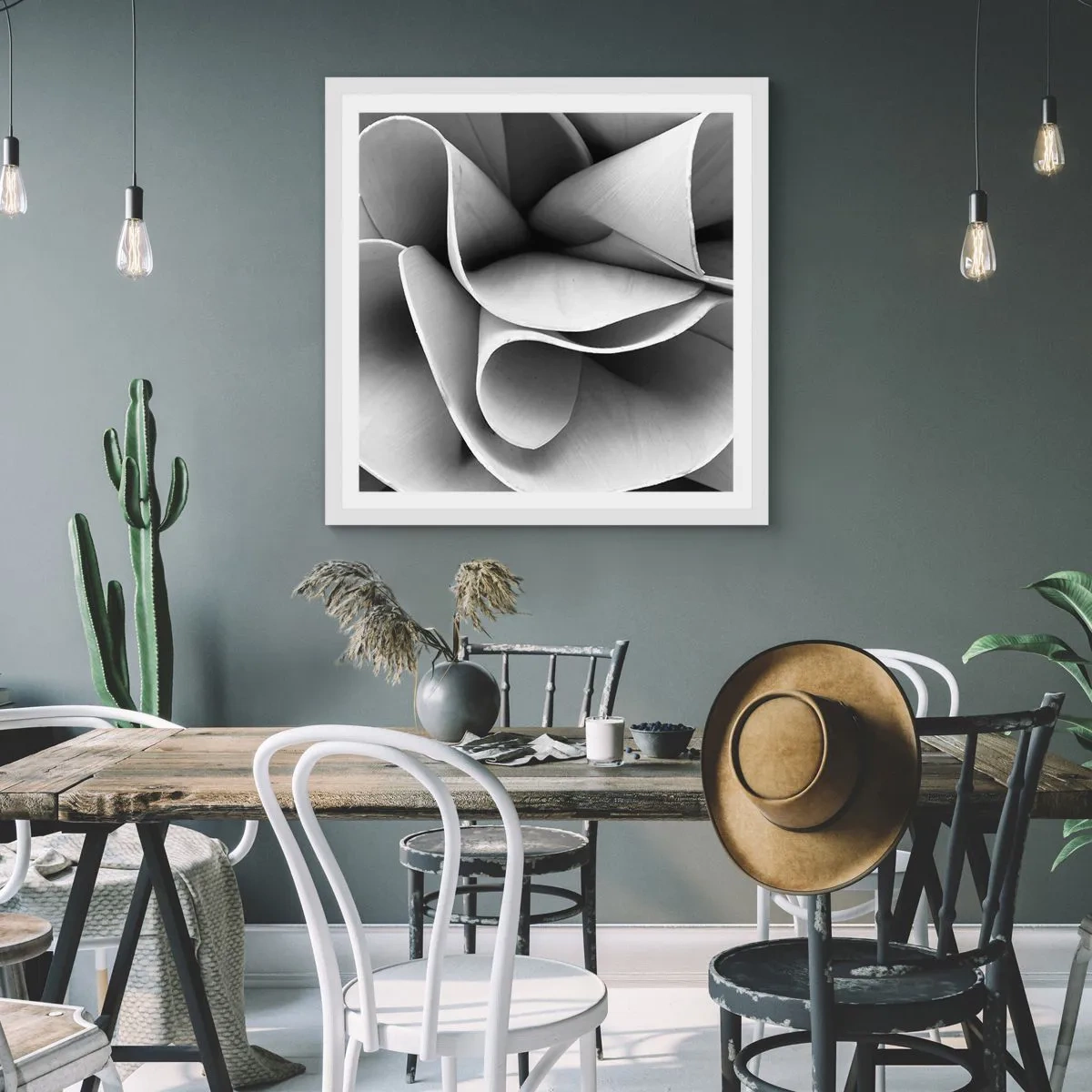 Poster in einem weißen Rahmen - Es passiert im Weltraum - 50x50 cm