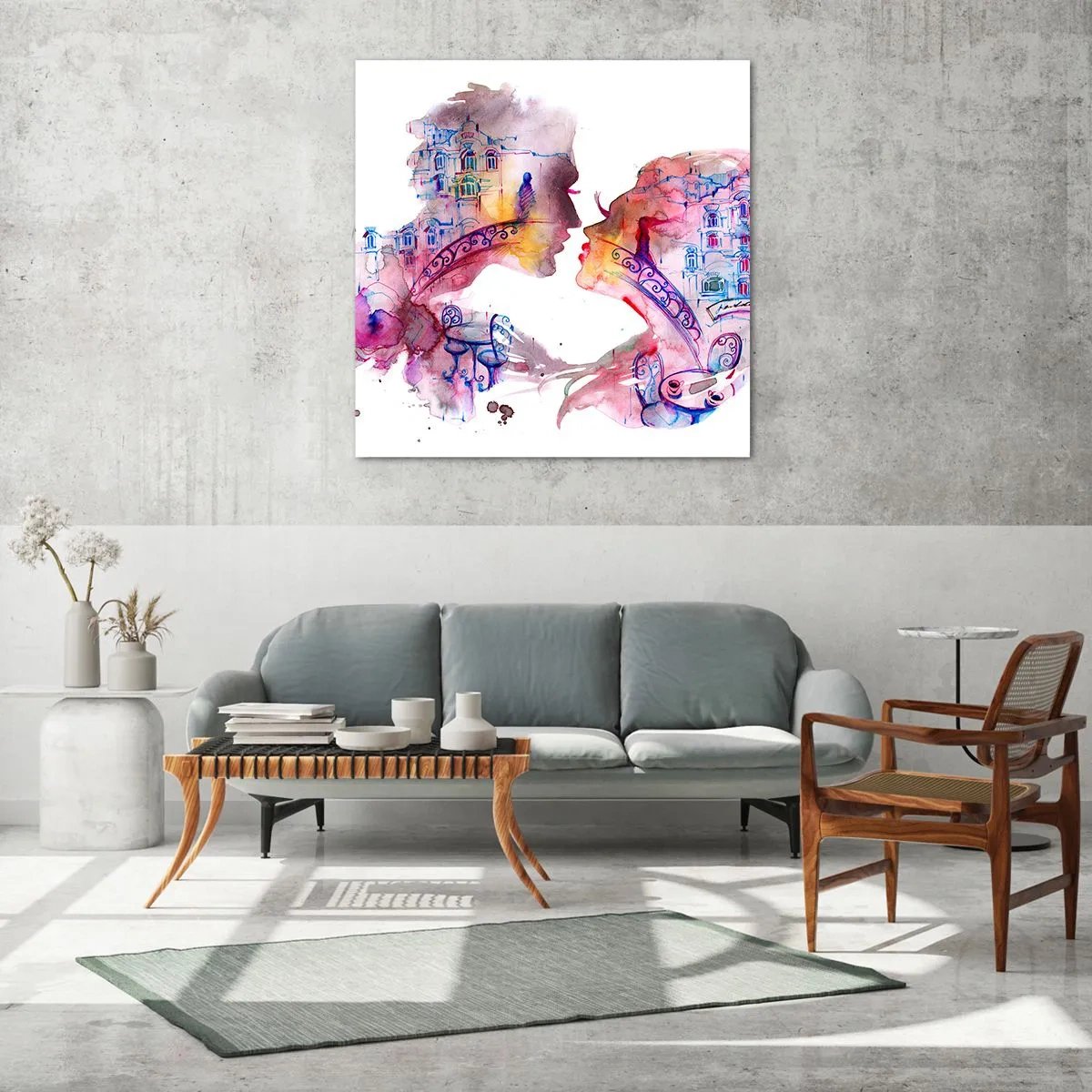 Glasbild - Bild auf glas - Die geheime Seufzerbrücke - 50x50 cm