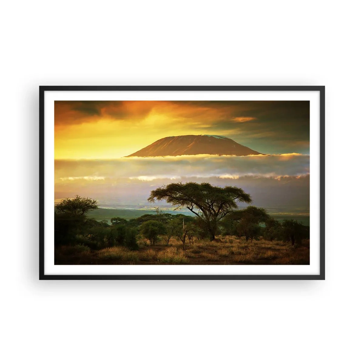 Poster in einem schwarzem Rahmen - Ein Reisetraum - 91x61 cm