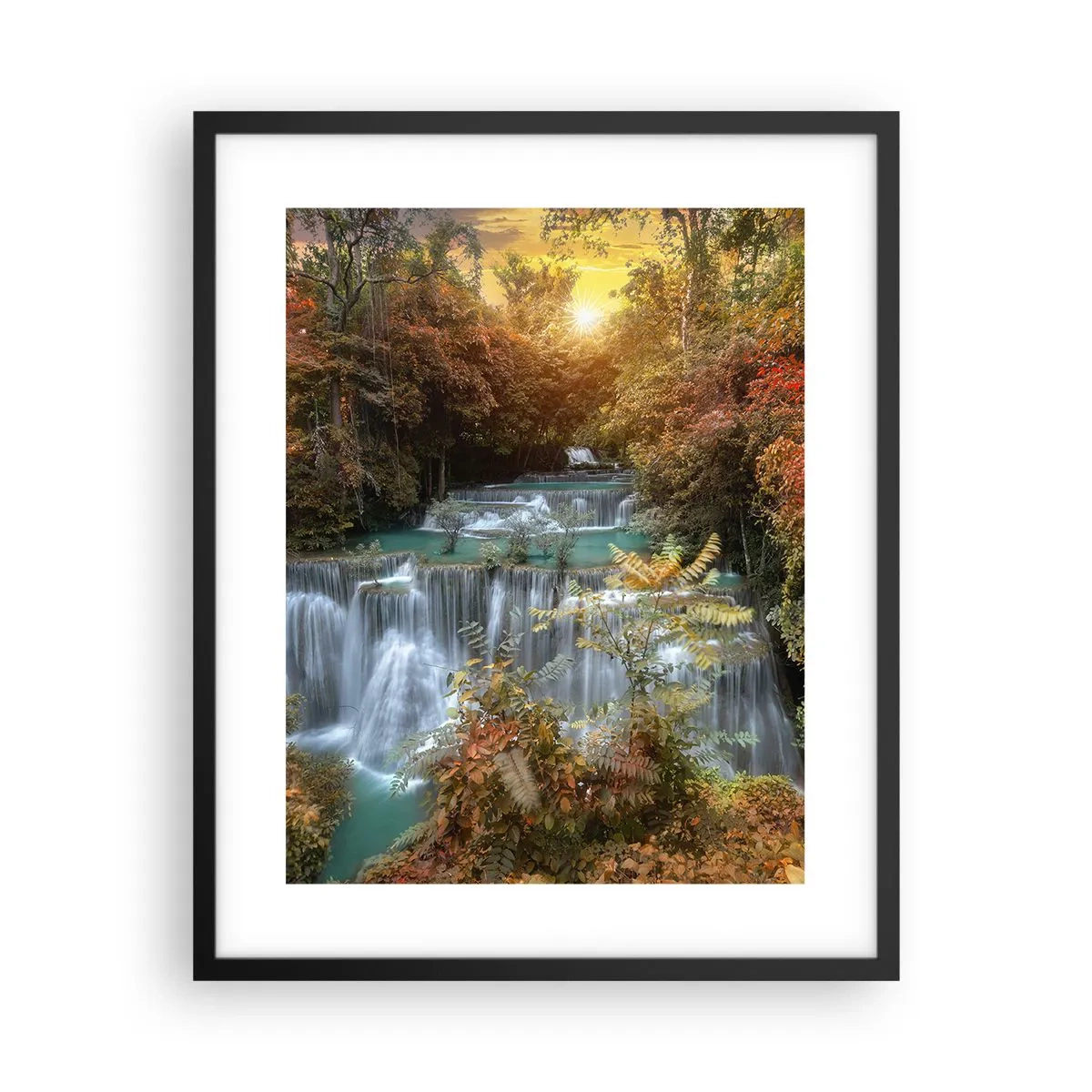 Poster in einem schwarzem Rahmen - Versteckter Schatz des Waldes - 40x50 cm