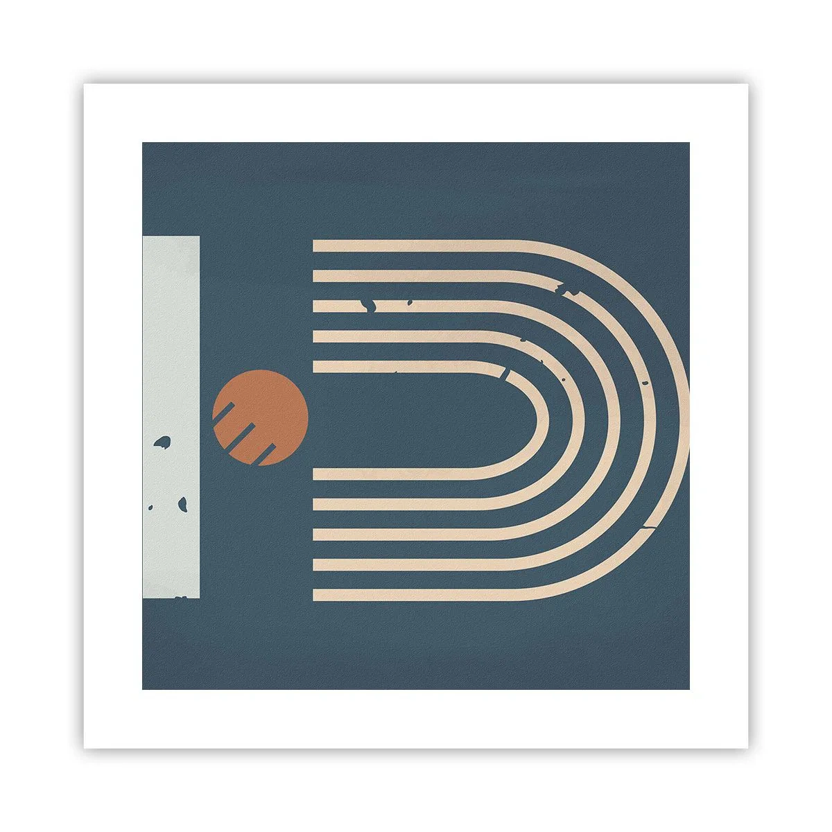 Poster - Geometrie auf dem Granatapfel - 40x40 cm