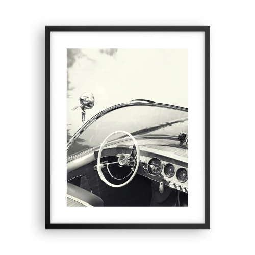 Poster in einem schwarzem Rahmen - Wetter für die Reichen - 40x50 cm