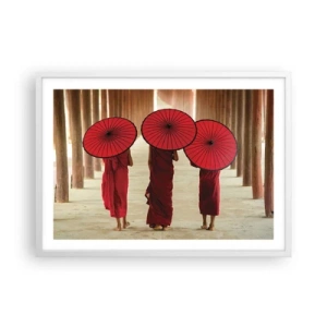 Poster in einem weißen Rahmen - Auf dem Weg ins Reine Land - 70x50 cm