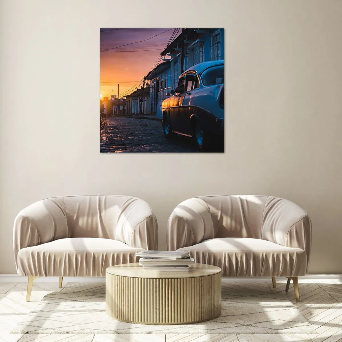 Glasbild - Bild auf glas - Hier vergeht die Zeit - 70x70 cm