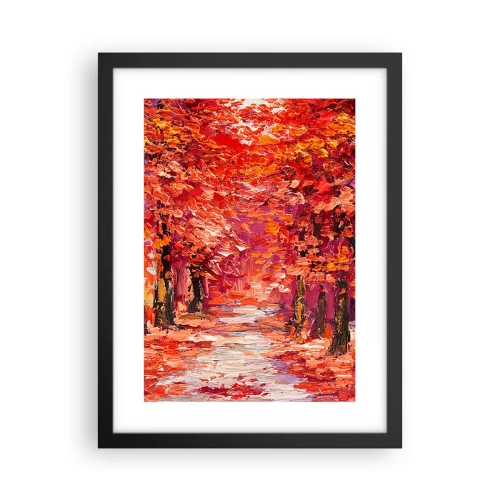 Poster in einem schwarzem Rahmen - Herbstlicher Eindruck - 30x40 cm