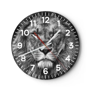 Wanduhr - Glasuhr - Im Krönungsgewand - 40x40 cm