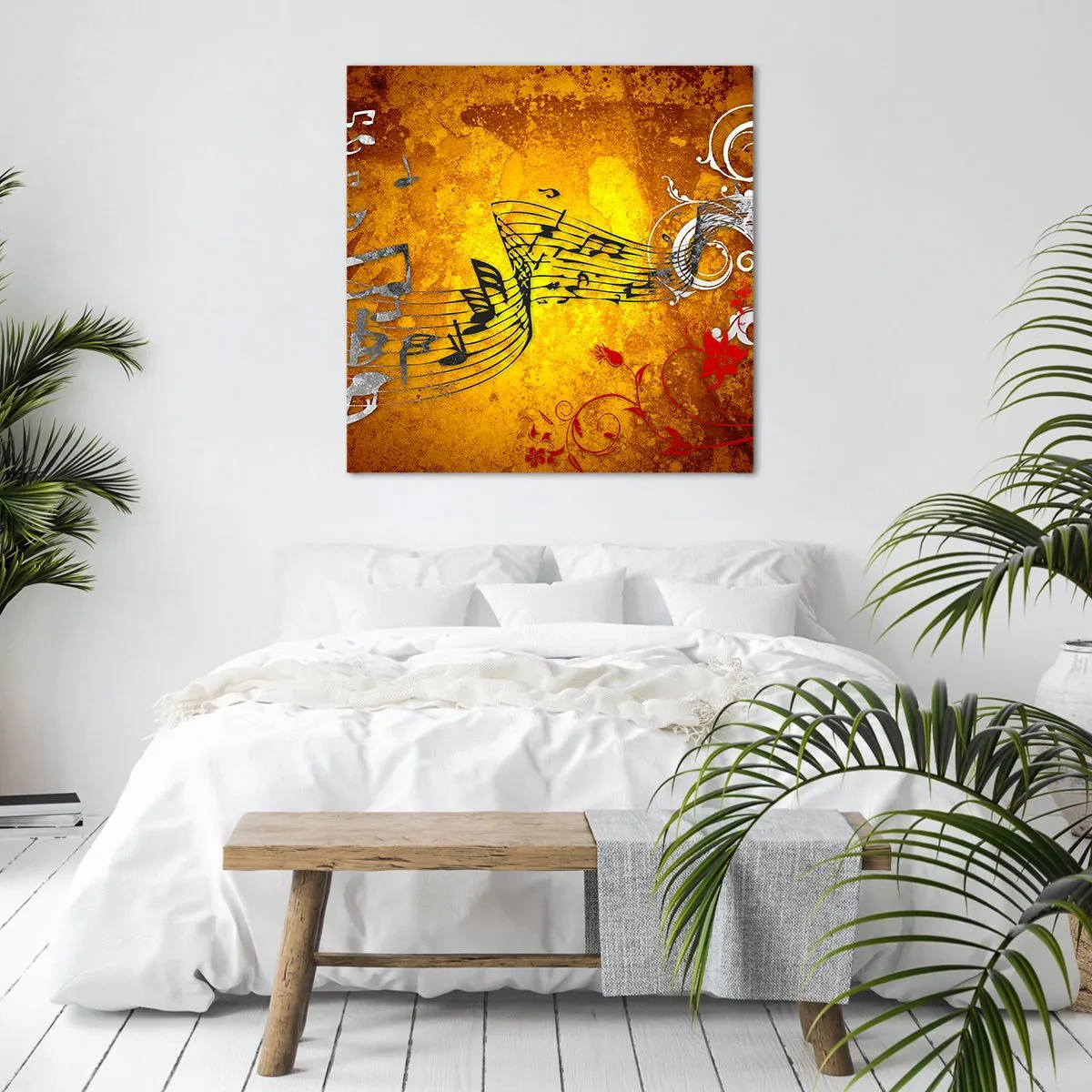 Bild auf Leinwand - Leinwandbild - Lass die Musik fließen - 50x50 cm