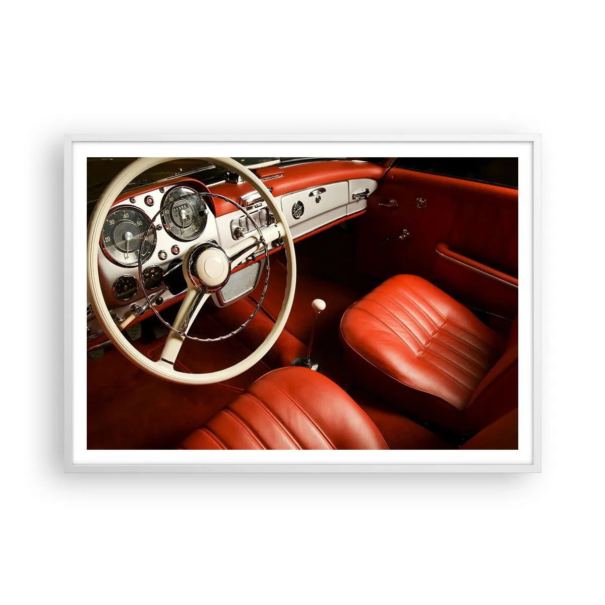Poster in einem weißen Rahmen - Luxus im Vintagestil - 100x70 cm