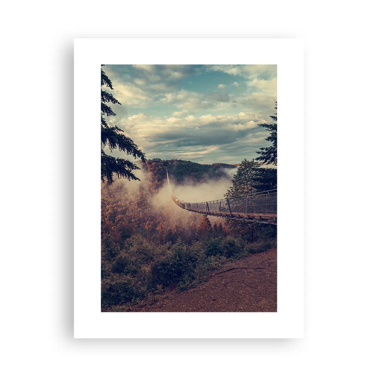 Poster - Über dem Herbstwald - 30x40 cm