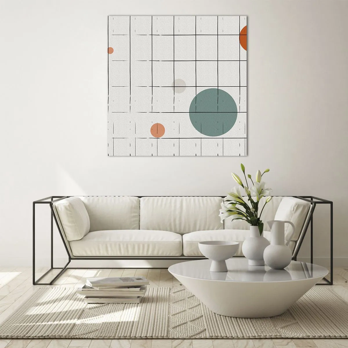 Glasbild - Bild auf glas - Gefangen. Wir oder sie? - 60x60 cm