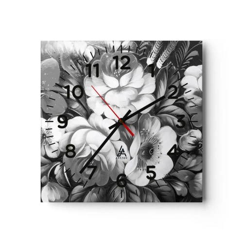 Wanduhr - Glasuhr - Schön auch in Grau - 30x30 cm