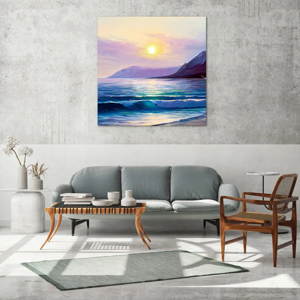 Glasbild - Bild auf glas - Wasser- und Luftkristall - 40x40 cm