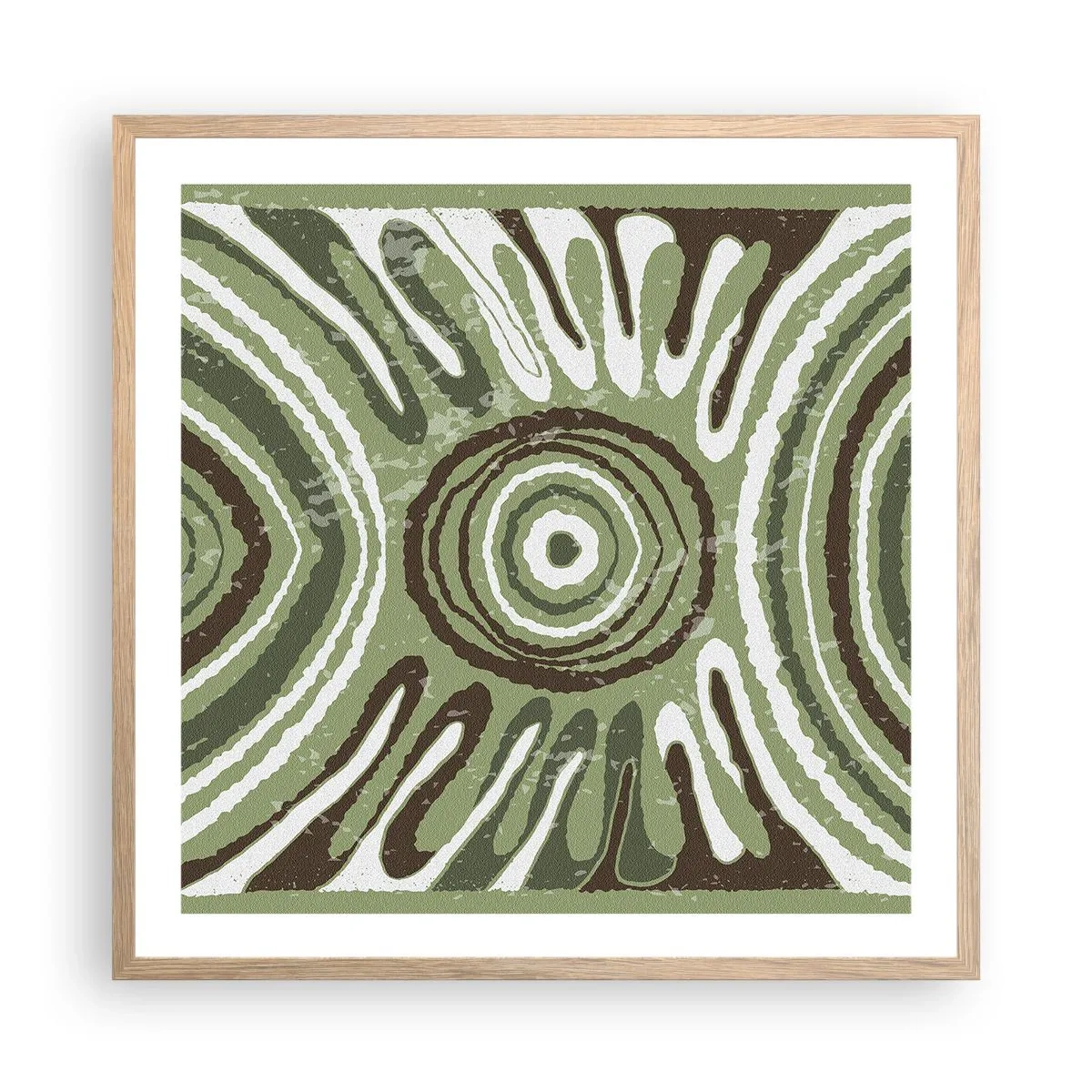 Poster in einem Rahmen aus heller Eiche - Explosion von Emotionen - 60x60 cm