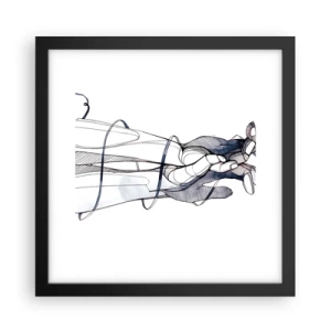 Poster in einem schwarzem Rahmen - Touch-Studie - 30x30 cm