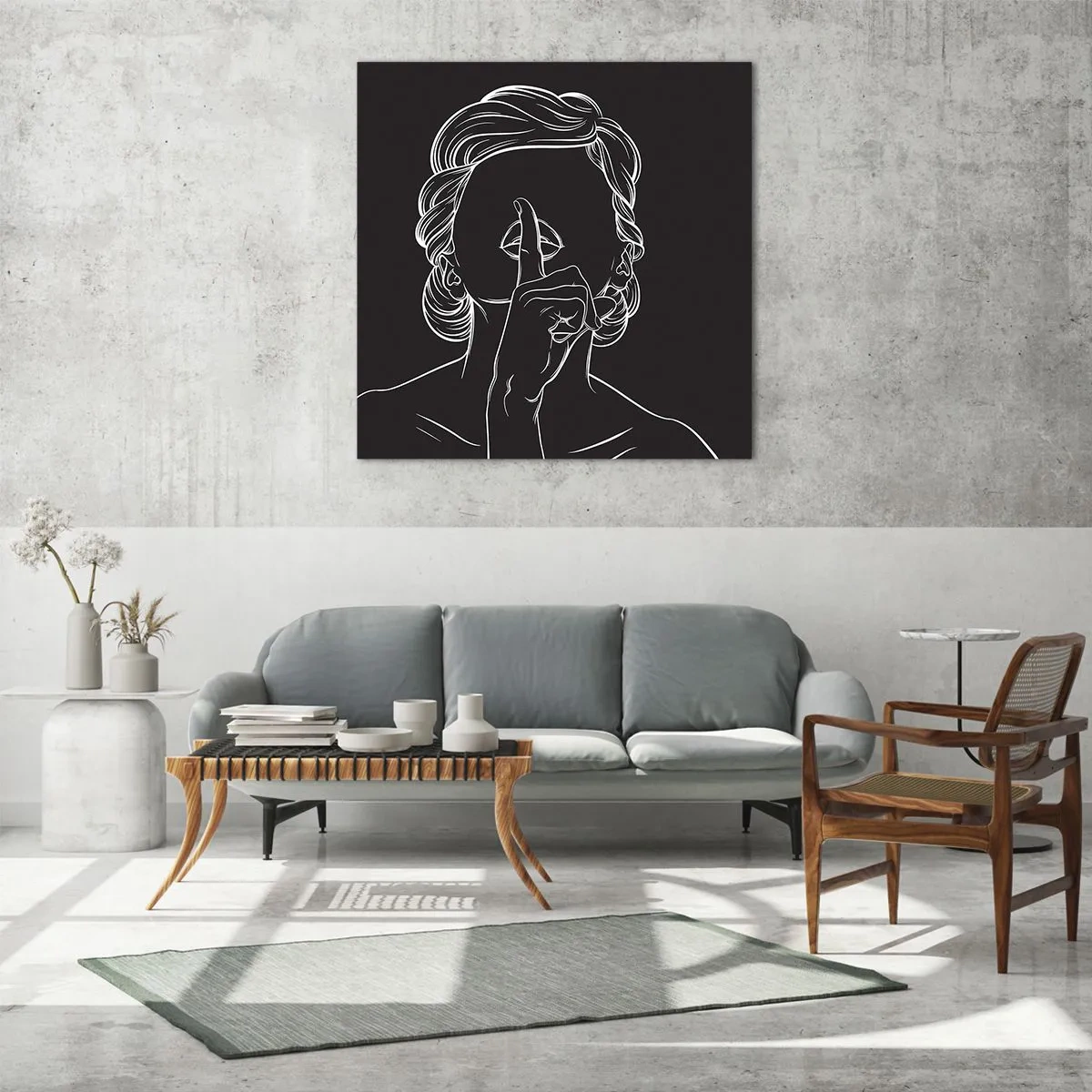 Glasbild - Bild auf glas - Schönheit erblüht in der Stille - 60x60 cm