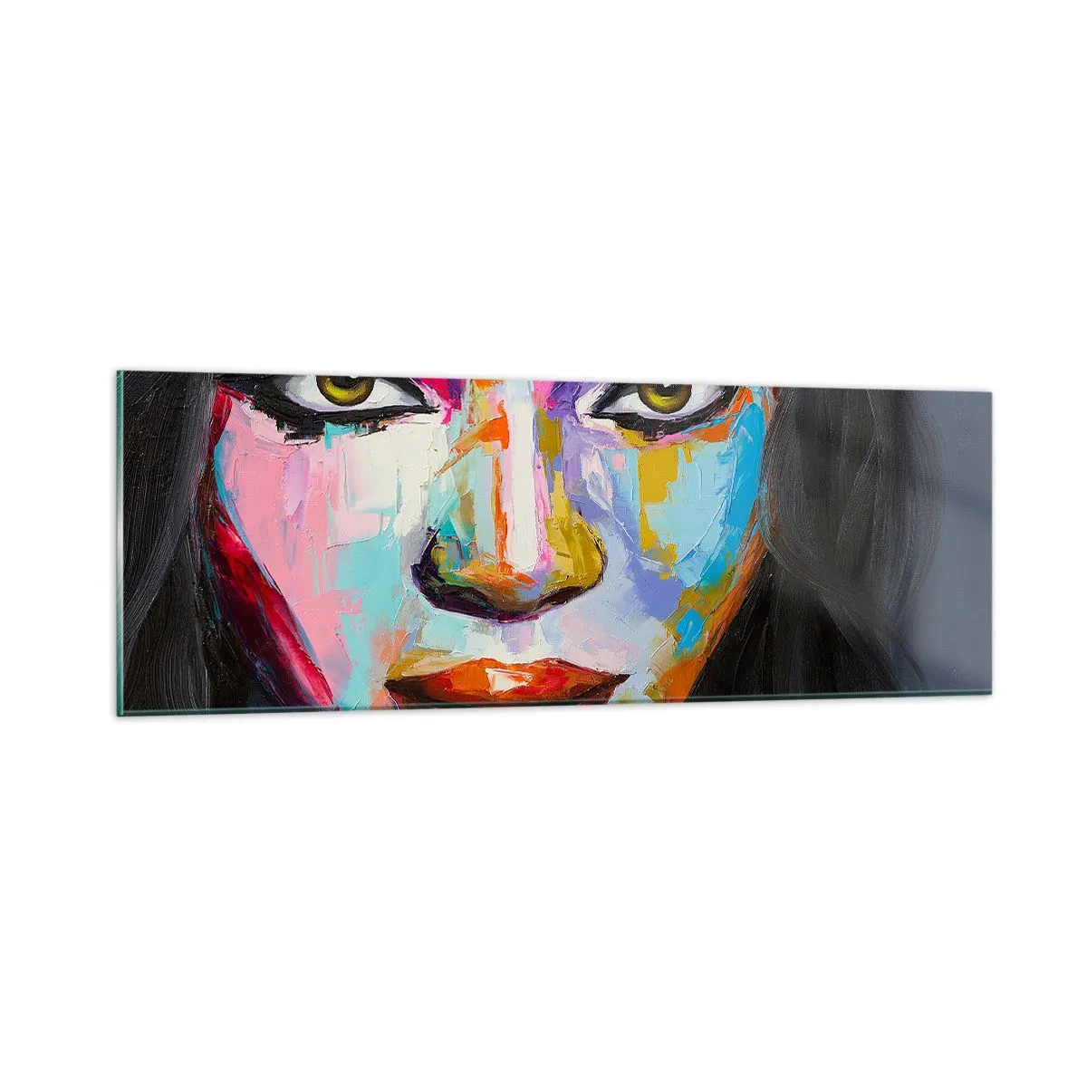 Glasbild - Bild auf glas - Es ist unmöglich die Augen abzuwenden - 90x30 cm