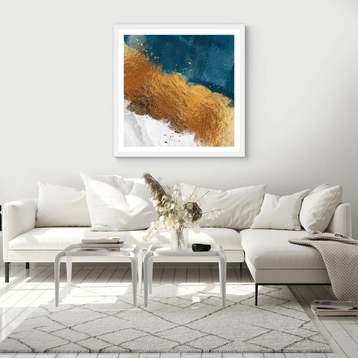 Poster in einem weißen Rahmen - Farben des Sommers - 40x40 cm