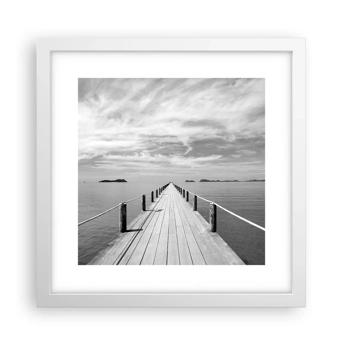 Poster in einem weißen Rahmen - Oder vielleicht eine Reise ... - 30x30 cm