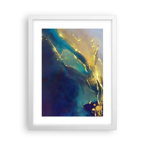 Poster in einem weißen Rahmen - Der goldene Teich - 30x40 cm