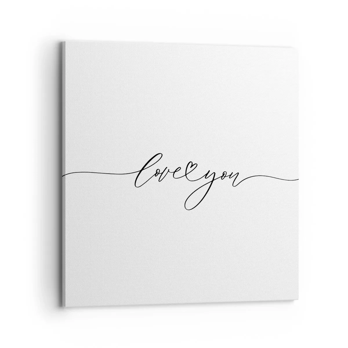 Bild auf Leinwand - Leinwandbild - Schwarz auf weiß - 70x70 cm