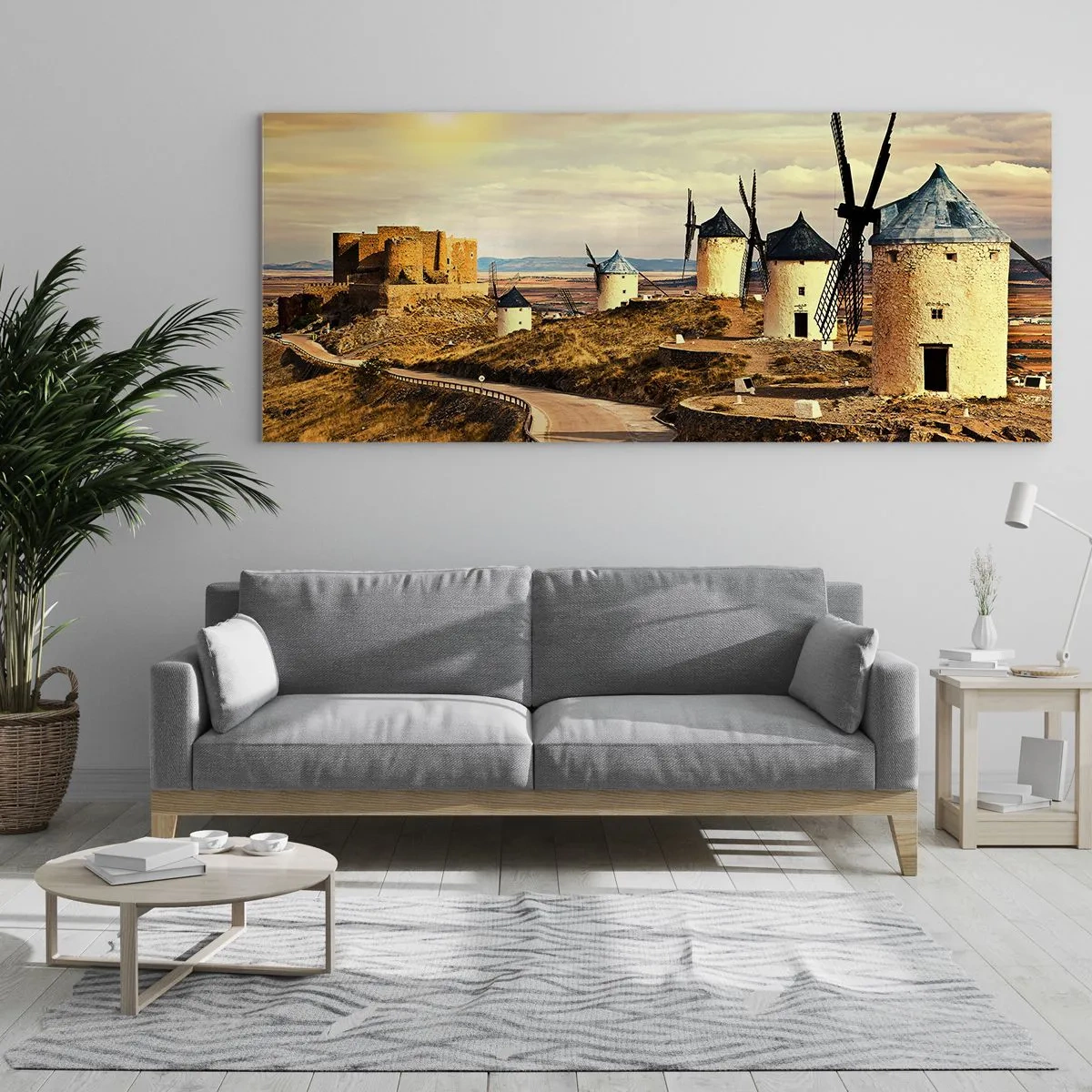 Glasbild - Bild auf glas - Don Quijote kommt gleich - 100x40 cm