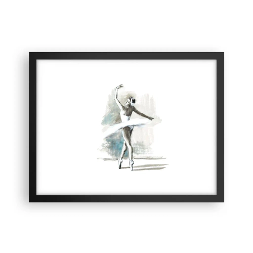 Poster in einem schwarzem Rahmen - In einen Schwan verzaubert - 40x30 cm